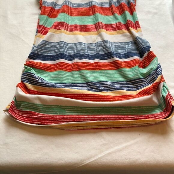 Derek Heart Tank Top White/Blue/Red/yellow stripe Medium. - Picture 7 of 7